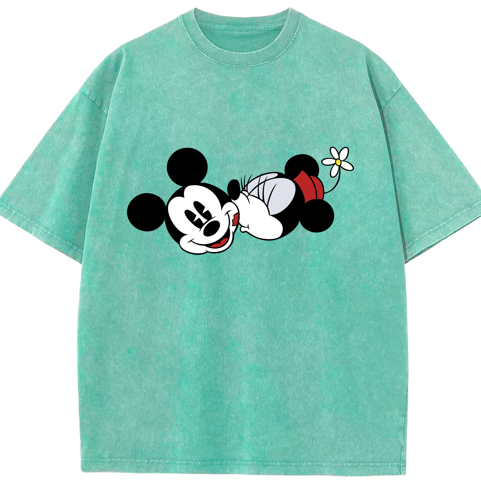 （画像用） ミッキーマウス Mickey Mouse 綿100% ヴィンテージ風 半袖Tシャツ（フロントプリント）